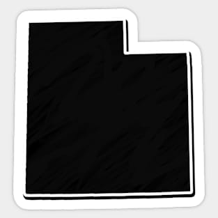 Black Utah Outline Sticker